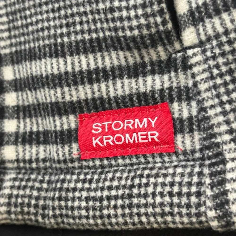 Stormy Kromer Mens XL Wool Blend Sherpa Lined Hood Jacket Glen Plaid Made in USA
